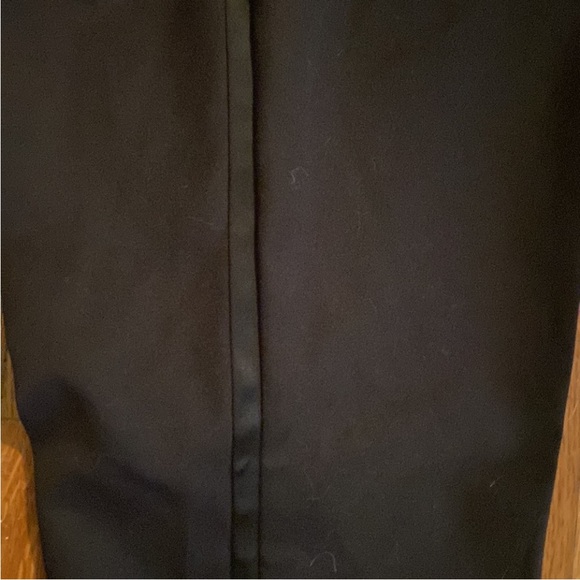 WHBM Slim Ankle Length Black Dress Pants Tuxedo Stripe  8 - Picture 3 of 10